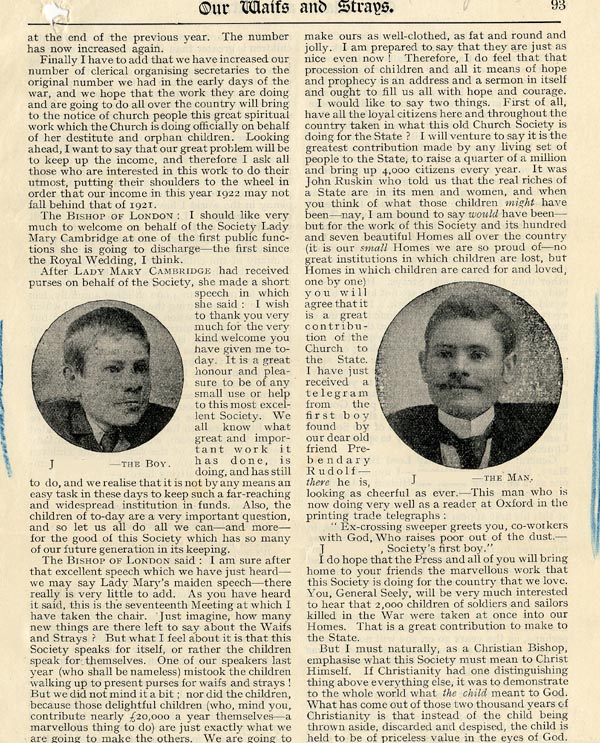Large size image of Case 2 22. Letter from J.  28 April 1923 enclosing Our Waifs and Strays magazine, June 1922, pp 93 - 94
 page 2