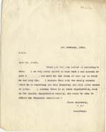 Image of Case 2 42. Letter to Mr Frost  1 February 1930
 page 1