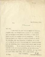 Image of Case 2 47. Letter to Dr Swan  14 February 1930
 page 1