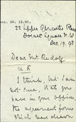 Image of Case 86 7. Letter from Miss L 19 December 1898
 page 1