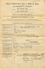 Image of Case 89 1. Application to Waifs and Strays' Society 6 November 1882
 page 1
