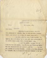Image of Case 189 7. Letter from Secretary J 5 August 1931
 page 1