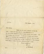 Image of Case 189 9. Letter from Secretary 20 August 1931
 page 1