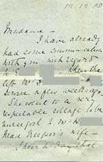 Image of Case 239 7. Letter about E., enclosed with above item  12 December 1888
 page 1