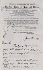 Image of Case 512 5. Letter from Standon Home 31 January 1890
 page 1