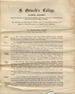 Image of Case 517 4. Prospectus from St Oswald's College, Ellesmere  August 1886
 page 1