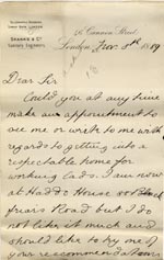 Image of Case 517 26. Letter from E.  8 November 1889
 page 1