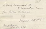 Image of Case 795 3. Brief medical report  6 September 1886 
 page 1