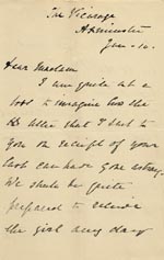 Image of Case 866 8. Letter from Mrs Newman about the arrangements for accepting C.  10 January 1888
 page 1