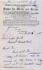 Image of Case 942 23. Letter from Hemel Hempstead about M's health  14 October 1895
 page 1