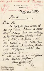 Image of Case 1024 7. Letter from Revd Bourke  24 May 1887
 page 1