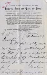 Image of Case 1109 5. Letter from Mrs Johnson, Malvern and Worcester home 12 August 1889
 page 1