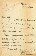 Image of Case 1214 9. Letter from Eton Mission, Hackney c. June 1888
 page 1