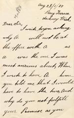 Image of Case 1214 18. Letter from A's brother 23 August 1888
 page 1