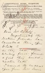 Image of Case 1269 7. Letter from Fareham 13 December 1890
 page 1