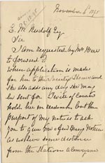 Image of Case 1294 5. Letter from Miss Wheeler to Revd Edward Rudolf  4 November 1895 
 page 1