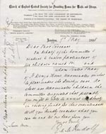 Image of Case 1372 2. Letter from Revd Edward Rudolf to Mrs Torrance 9 May 1888
 page 1