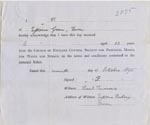 Image of Case 2835 5. Receipt of A. by the Foster Parent 7 October 1895
 page 1