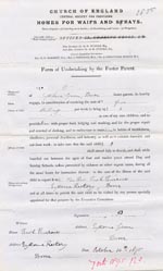 Image of Case 2835 6. Form of Undertaking by the Foster Parent 10 October 1895
 page 1
