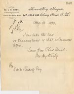 Image of Case 3303 9. Letter from Mr Kirby, Secretary of the House-Boy Brigade 12 August 1899
 page 1