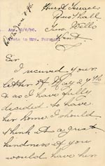 Image of Case 3574 7. Letter from S's father c. May 1896
 page 1