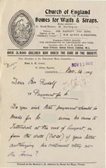 Image of Case 3622 14. Letter from Tattenhall Home Committee 14 November 1909
 page 1