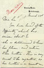 Image of Case 3695 5. Letter from E's employer 23 March 1898
 page 1