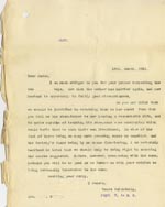 Image of Case 4172 22. Copy letter from Revd Edward Rudolf suggesting the boys are returned home  12 March 1901
 page 1