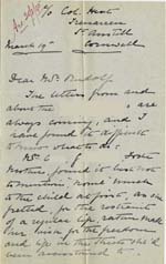 Image of Case 4488 5. Letter from Miss Parker 19 March 1895
 page 1