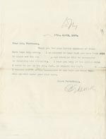 Image of Case 4751 9. Copy of letter from Edward Rudolf to Mrs Stevenson  17 April 1899
 page 1
