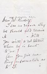 Image of Case 4751 11. Letter from F's employer to Edward Rudolf  11 October 1900
 page 1