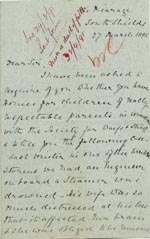Image of Case 4776 2. Letter from Miss Savage  27 March 1895
 page 1
