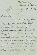 Image of Case 4776 5. Letter from Miss Savage  27 April 1895
 page 1