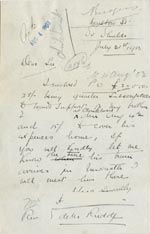 Image of Case 4776 10. Letter from E's brother  31 July 1903
 page 1