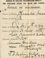 Image of Case 5627 7. Notice of discharge 15 February 1899
 page 2