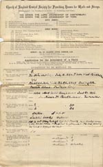 Image of Case 5929 1. Application to Waifs and Strays' Society 11 March 1897
 page 1