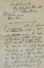 Image of Case 6001 6. Letter from Revd Williams about J. seeing his sister  7 August 1900
 page 1
