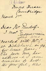 Image of Case 6351 12. Letter from Mrs Brandreth, Sec. of Rose Cottage Home For Girls to Edward Rudolf 1 March 1904
 page 1