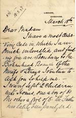 Image of Case 6428 2. Letter from Mrs S. seeking help for J. and his sister  18 March [1898]
 page 1