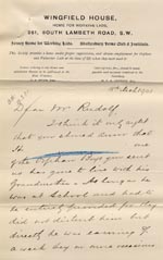 Image of Case 6537 16. Letter from Mr C.A. Stein informing the Revd Edward Rudolf that H. had returned to live with his grandmother  18 March 1901
 page 1