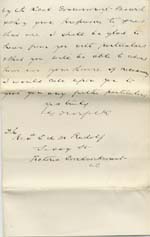 Image of Case 8455 3. Letter from Chertsey Poor Law authorities to the Revd E. Rudolf seeking J's admission to Hedgerley Farm Home  20 August 1901
 page 2