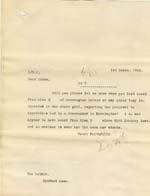 Image of Case 8587 22. Copy letter from Revd Edward Rudolf enquiring about progress in E's case  1 March 1910
 page 1