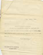 Image of Case 8625 13. Copy letter to the Cannock Union informing them that E. was working at Penkridge Vicarage  6 August 1908
 page 1
