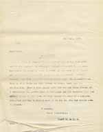 Image of Case 8625 19. Copy letter from Revd Edward Rudolf to E's employer concerning travel arrangements to London  8 June 1909
 page 1