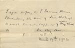 Image of Case 8790 3. Note from A's parents guaranteeing payment of 2 shillings a week towards her support  17 March 1902
 page 1