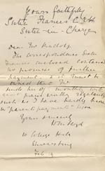 Image of Case 8790 10. Letter from Sister Frances with additional note from the Shrewsbury Home  18 February 1904
 page 3