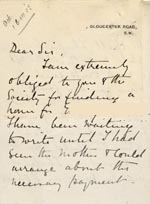 Image of Case 9126 6. Letter from Miss J. discussing the maintenance payment  18 July 1902
 page 1