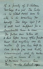 Image of Case 9288 2. Letter to the Waifs and Strays' Society enquiring about help for G's family  10 July 1902
 page 2