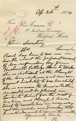 Image of Case 9288 7. Letter from Revd R. concerning G's mother's distress at the child's proposed move to Dolgellau  26 April 1904
 page 1