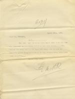Image of Case 9288 11. Copy letter from Revd Edward Rudolf about G's discharge  29 April 1904
 page 1